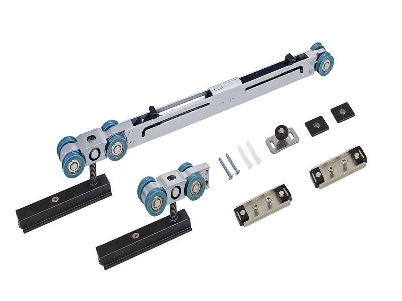Heavy-duty sliding door roller hardware kit