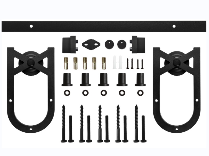 Sliding barn door hardware kit