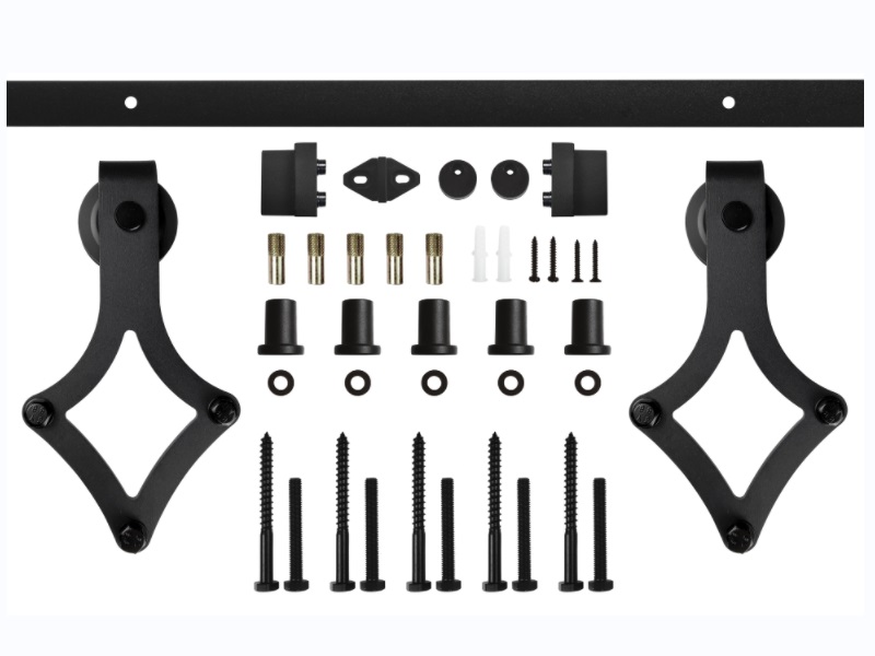 Sliding American type barn door hardware kit