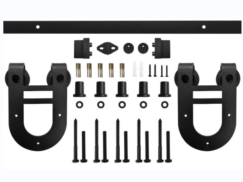 Black barn door hardware kit