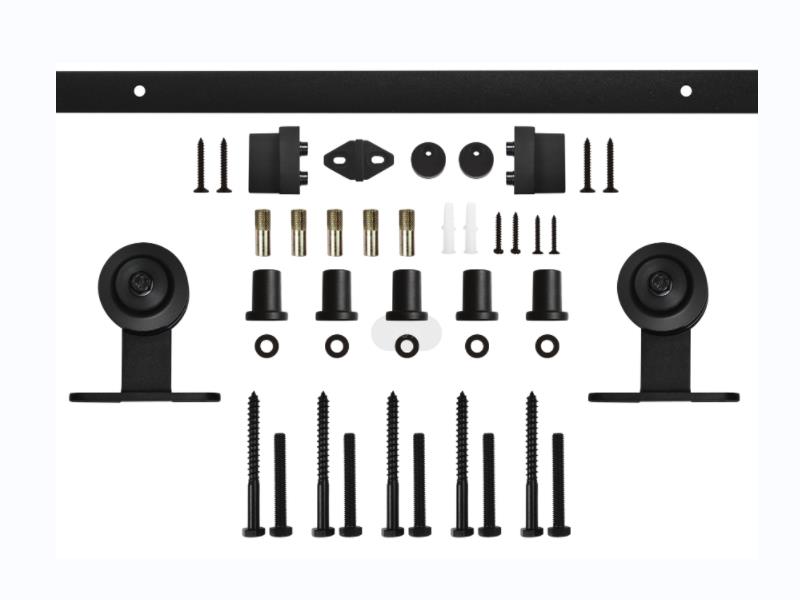 Matte Black barn door hardware kit