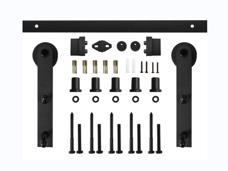 Matte Black American barn door hardware kit