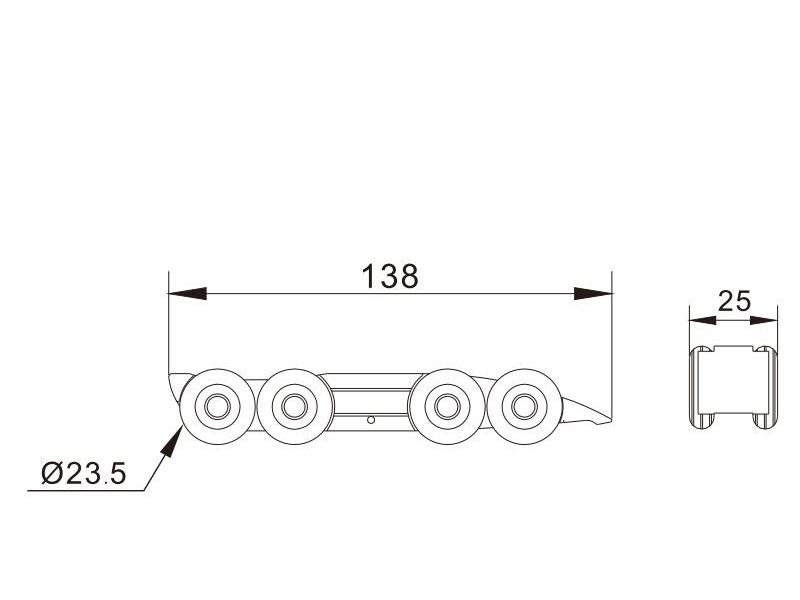 Heavy-duty door roller for sliding glass & wooden door