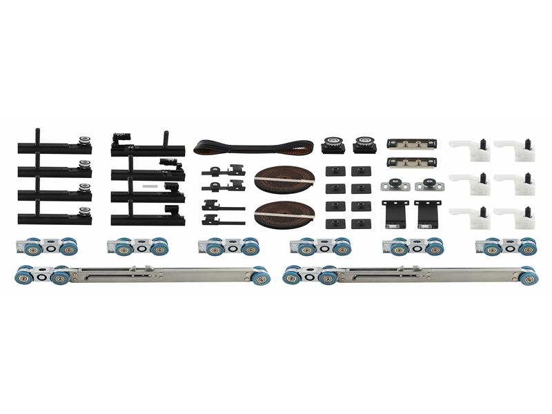 Synchronized sliding door roller kit wholesale for 2+2 system