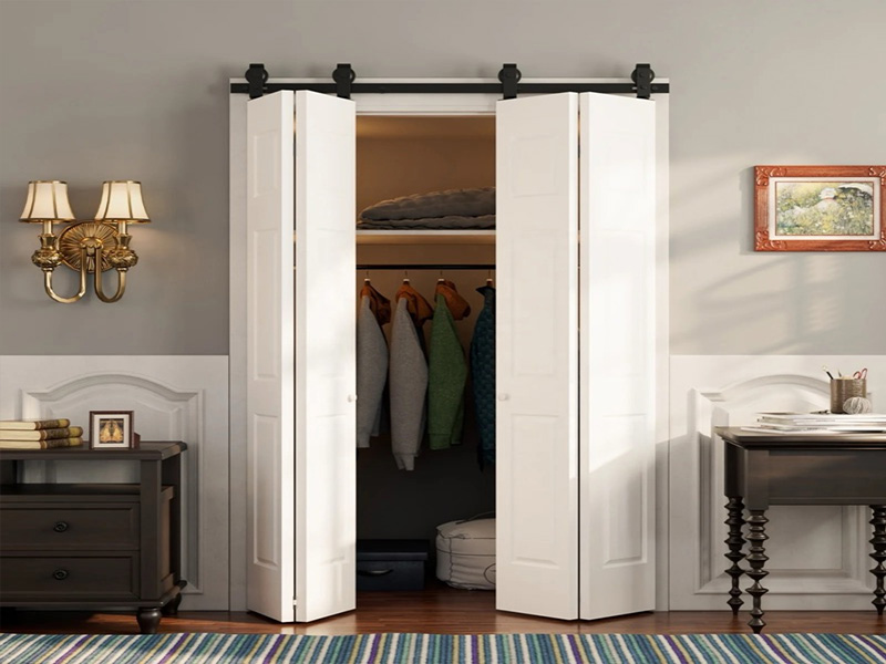 Four-Door Folding Track Barn Door