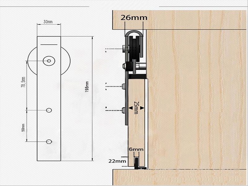 Cabinet-Style Mini Sliding Door