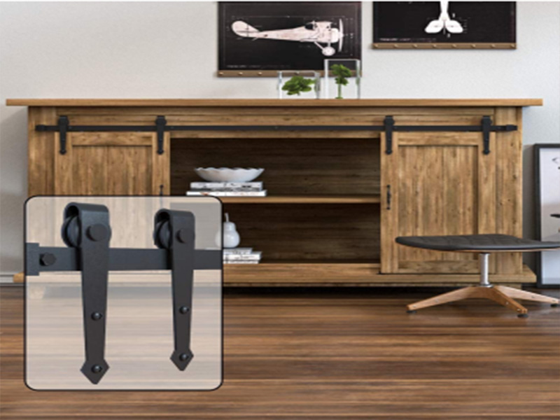 MRD- M053 MINI CABINET BARN DOOR HARDWARE KIT (ARROW SHAPE)