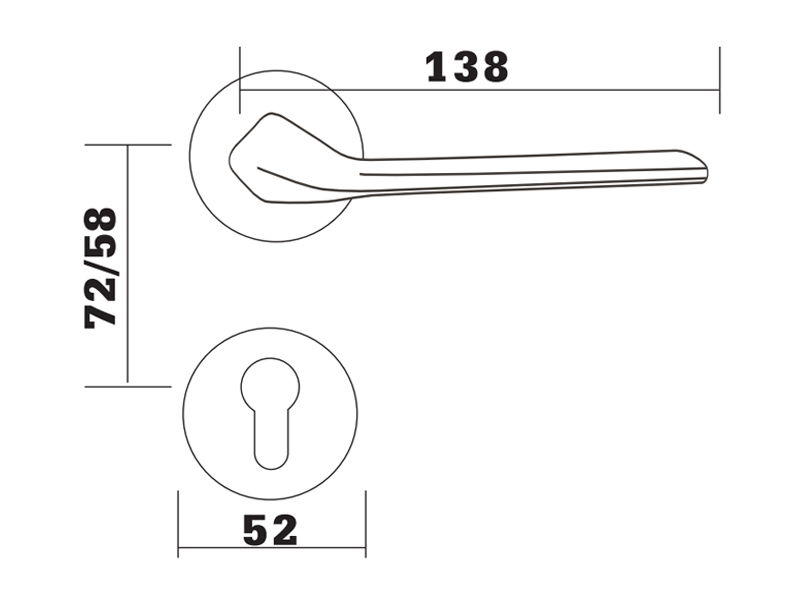 lever on rose door handle