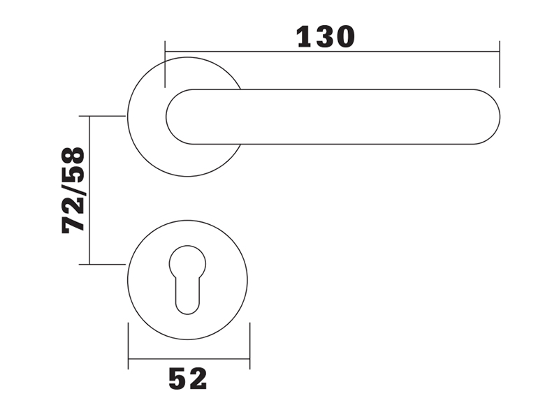 lever handle with rose