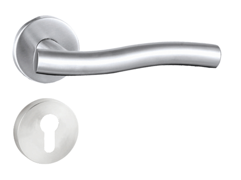 Matte stainless steel door knobs