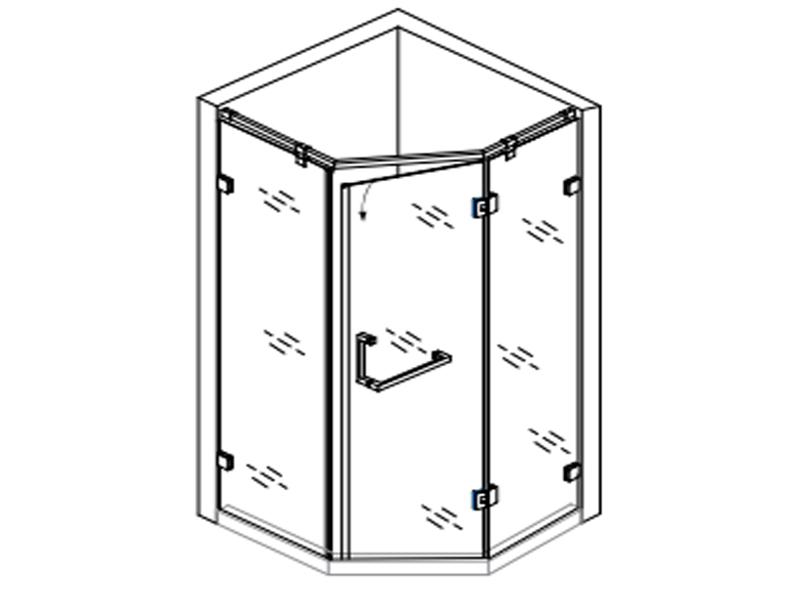 Diamond Clamp Shower Enclosure