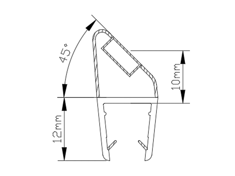 Magnetic Silicone Sealing Strip for Shower Enclosures
