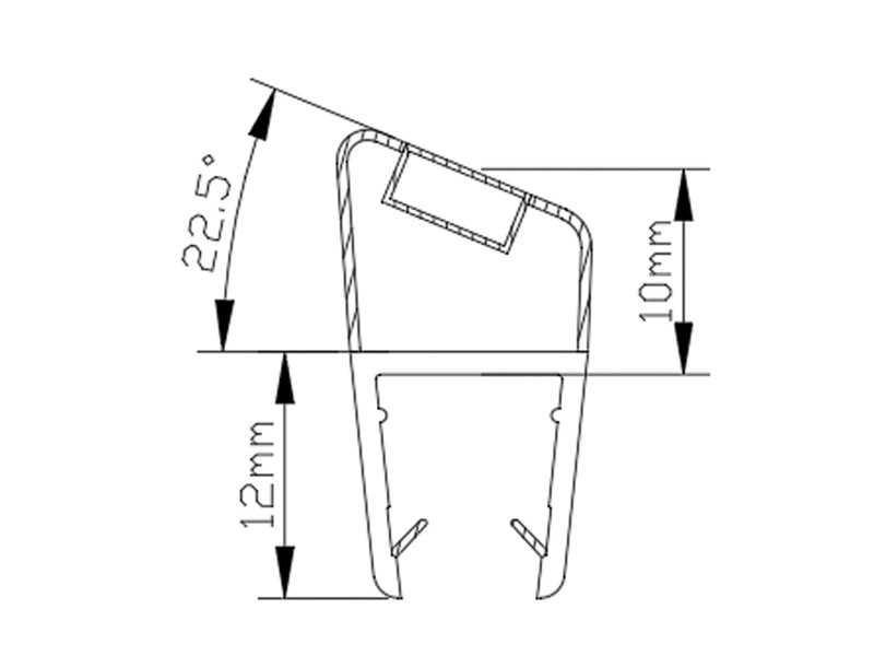 Shower Door Magnetic Bumper Strip