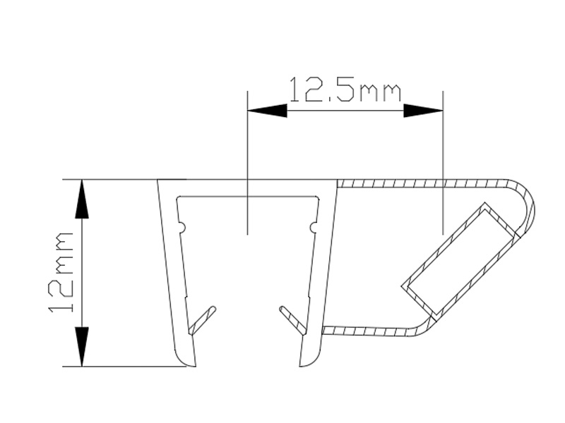 Shower Door Magnetic Bumper Strip