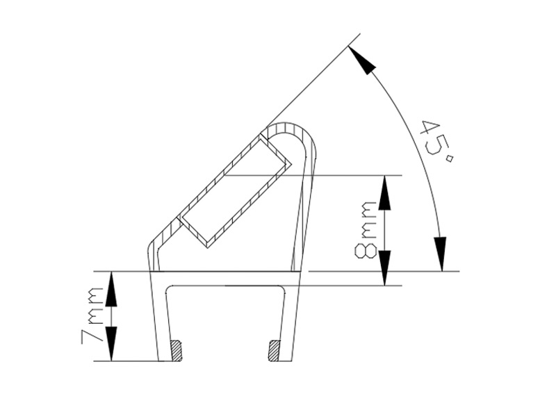 Shower Enclosure Magnetic Door Gasket