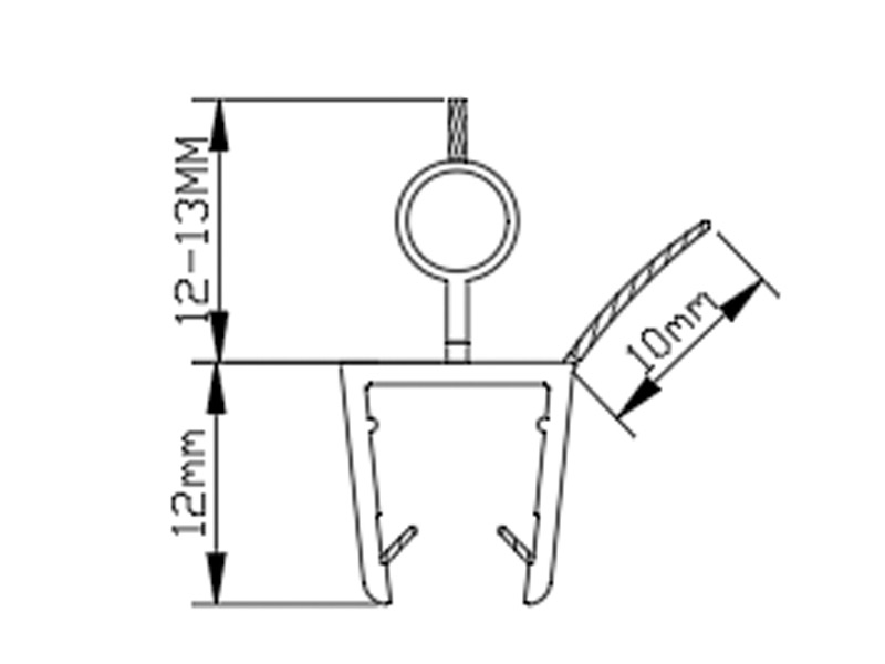 Shower Door Bottom Edge Sealing Strip